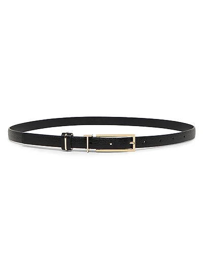 T Loop Grain Leather Belt