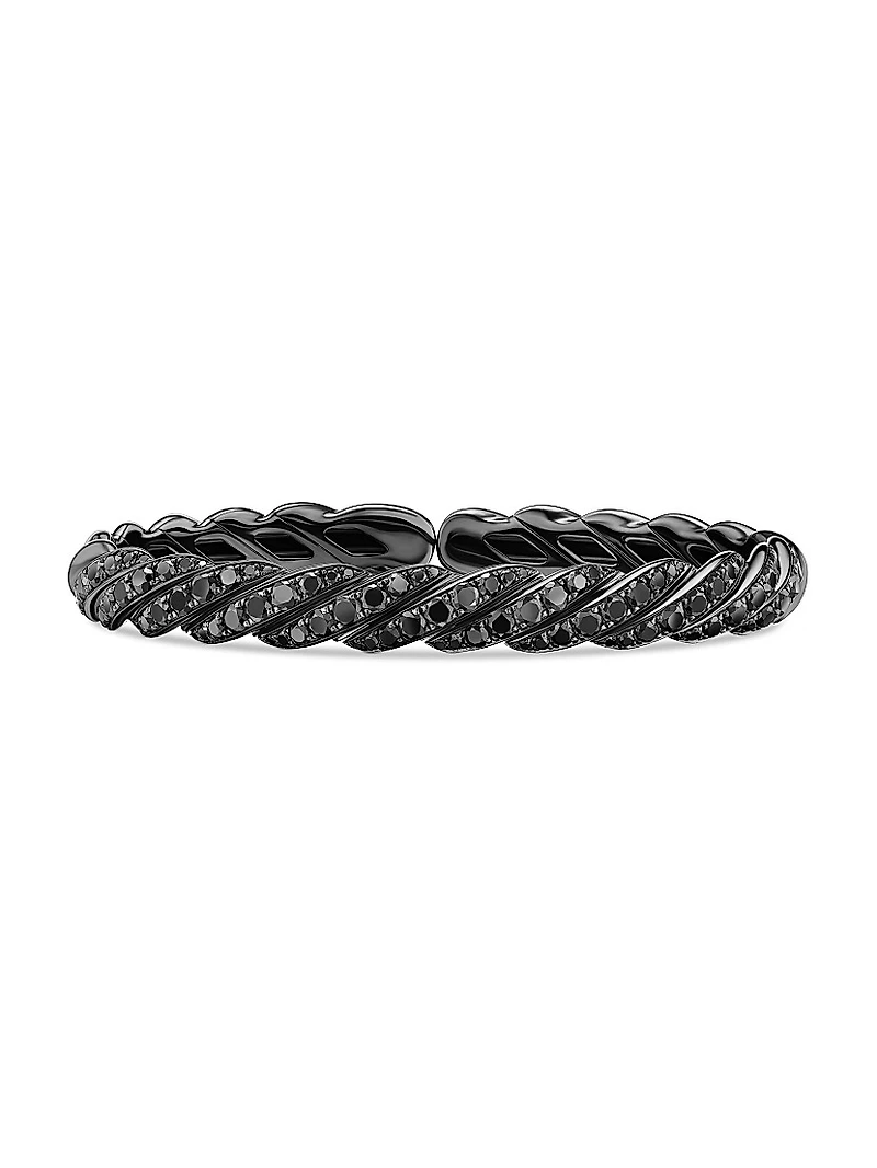 Sculpted Cable Flex Bracelet 18K White Gold