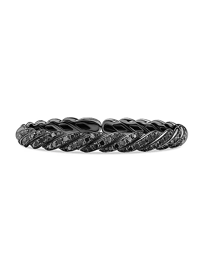 Sculpted Cable Flex Bracelet 18K White Gold
