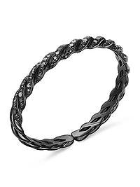 Sculpted Cable Flex Bracelet 18K White Gold
