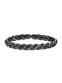 Sculpted Cable Flex Bracelet 18K White Gold