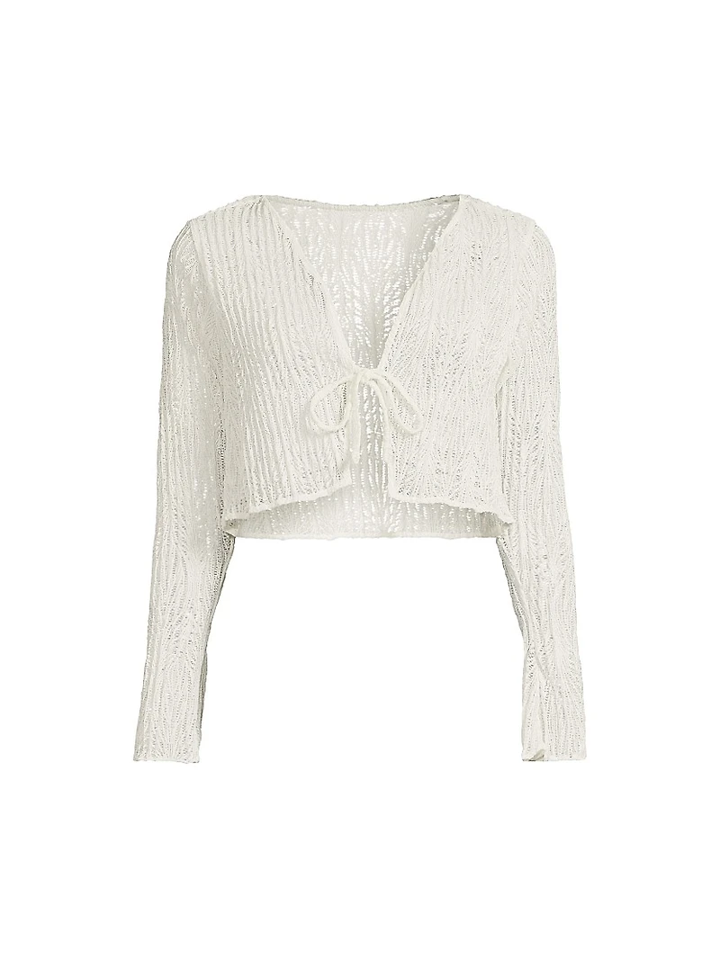 Jesse Knit Tie-Front Crop Top
