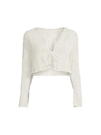 Jesse Knit Tie-Front Crop Top