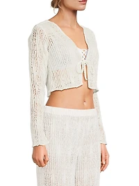 Jesse Knit Tie-Front Crop Top