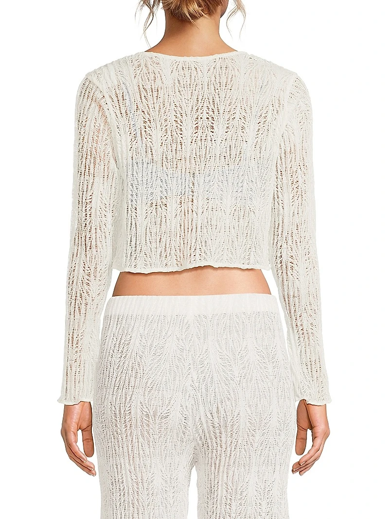 Jesse Knit Tie-Front Crop Top