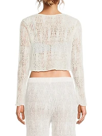 Jesse Knit Tie-Front Crop Top