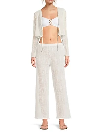 Jesse Knit Tie-Front Crop Top