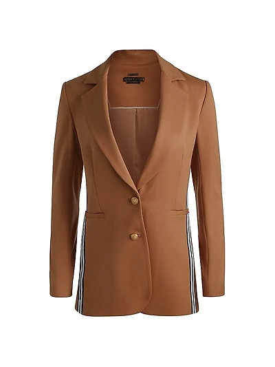 Breann Side-Stripe Fitted Blazer