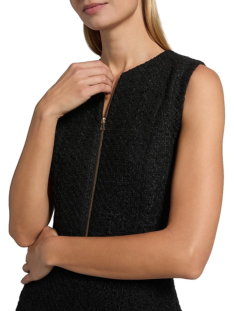 Ellis Pleated Drop-Waist Minidress