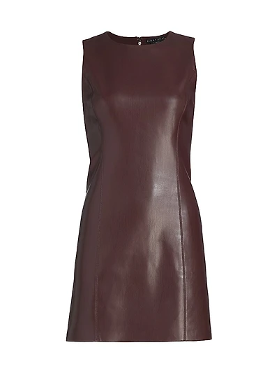Lena Vegan Leather Minidress