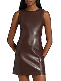 Lena Vegan Leather Minidress