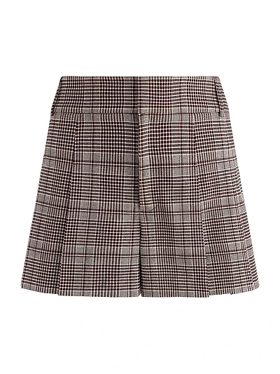 Scarlet Plaid Flutter Shorts