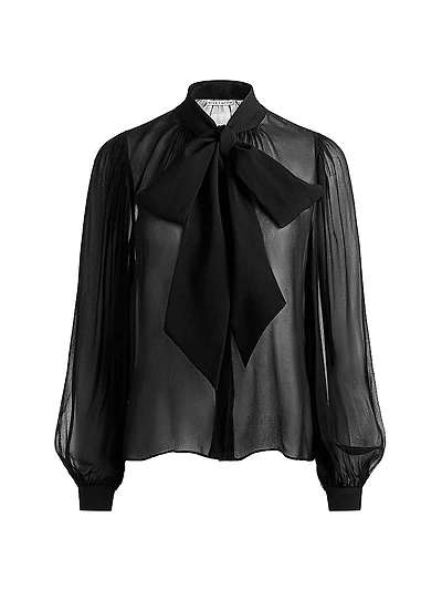 Brentley Tieneck Chiffon Blouse
