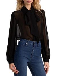 Brentley Tieneck Chiffon Blouse