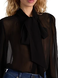 Brentley Tieneck Chiffon Blouse