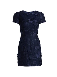 Daisy Floral Appliqué Minidress
