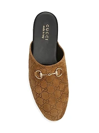 Lucy Logo Suede Mule Loafers
