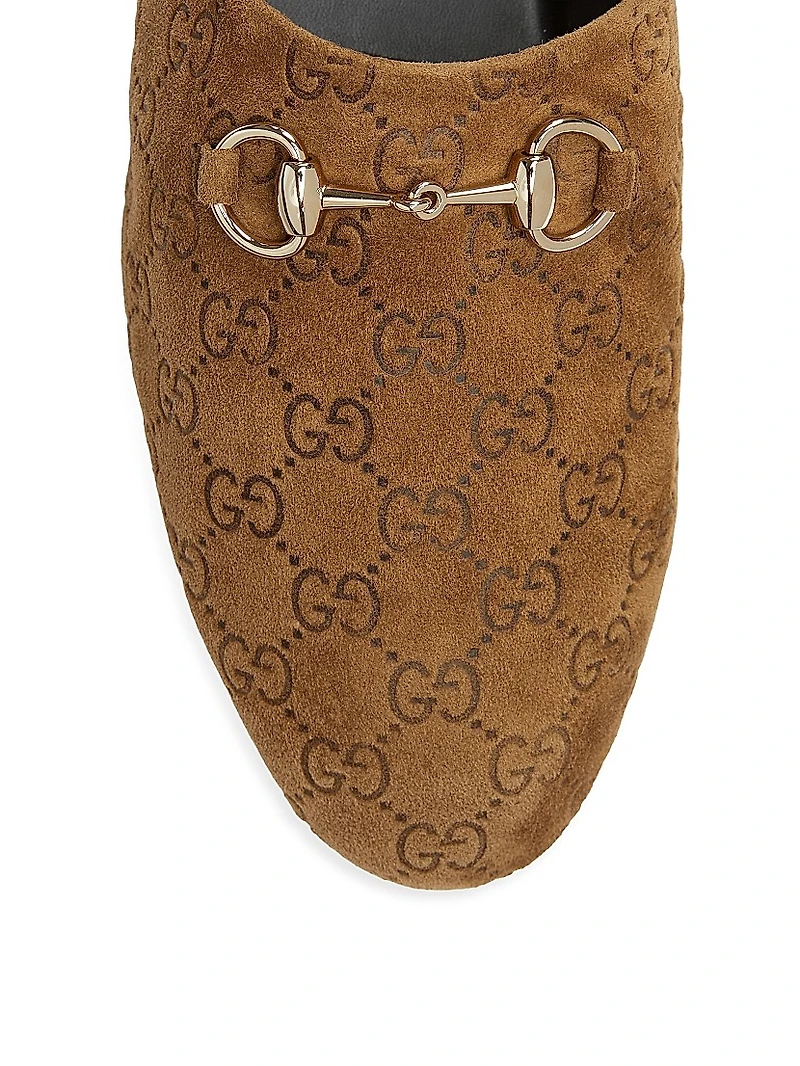 Lucy Logo Suede Mule Loafers