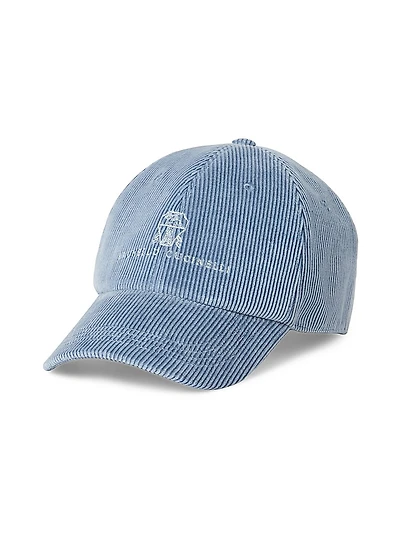 Comfort Corduroy Baseball Cap with Embroidered Logo