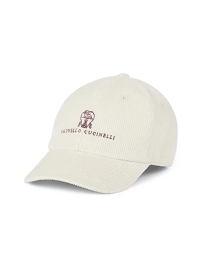 Comfort Corduroy Baseball Cap with Embroidered Logo