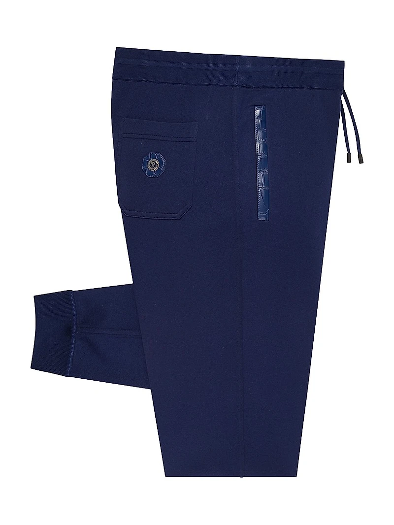 Silk and Cotton with Croc Jogging Trousers
