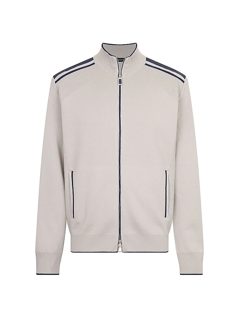 Jogging Blouson Jacket with Croc Details