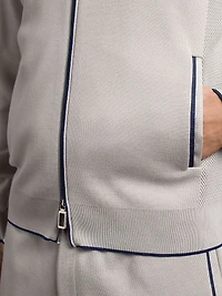 Jogging Blouson Jacket with Croc Details