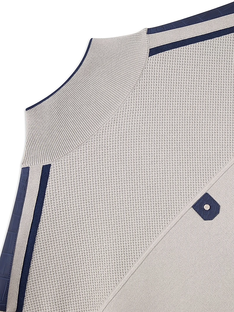 Jogging Blouson Jacket with Croc Details