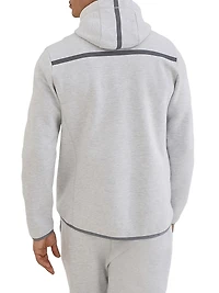 Cotton French Terry Double Cloth Hooded Sweatshirt