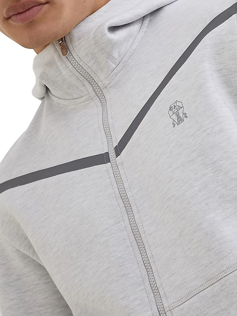 Cotton French Terry Double Cloth Hooded Sweatshirt