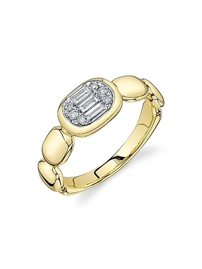 14K Yellow Gold & 0.20 TCW Diamond Ring