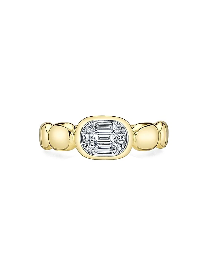 14K Yellow Gold & 0.20 TCW Diamond Ring