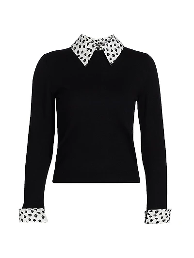 Porla Wool Collared Sweater