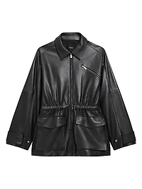 Cinched Leather Jacket