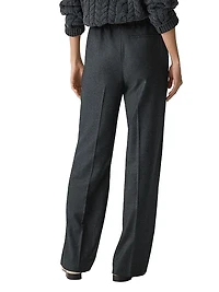 Virgin Wool Wide-Leg Pants
