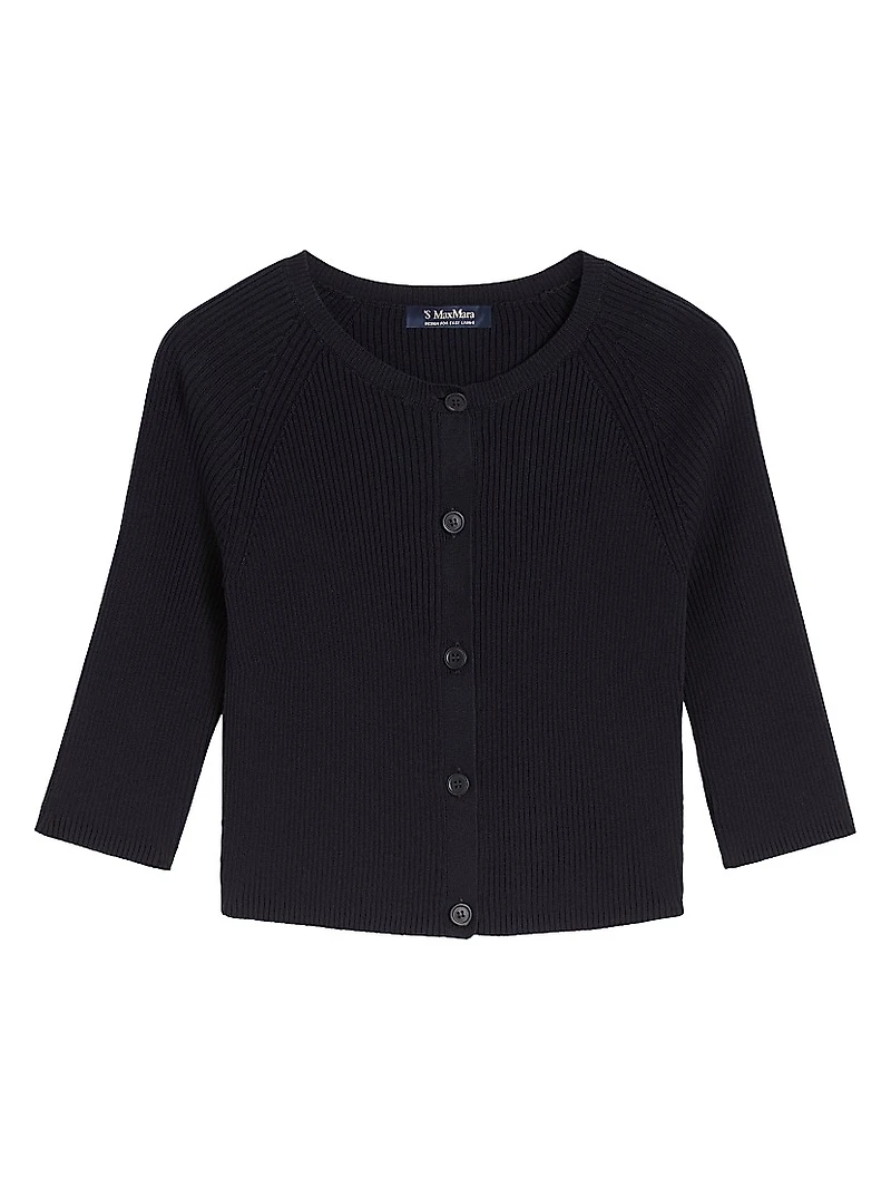 Cropped Cotton Cardigan