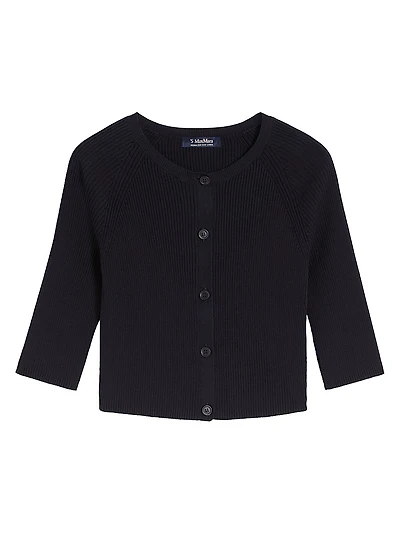 Cropped Cotton Cardigan