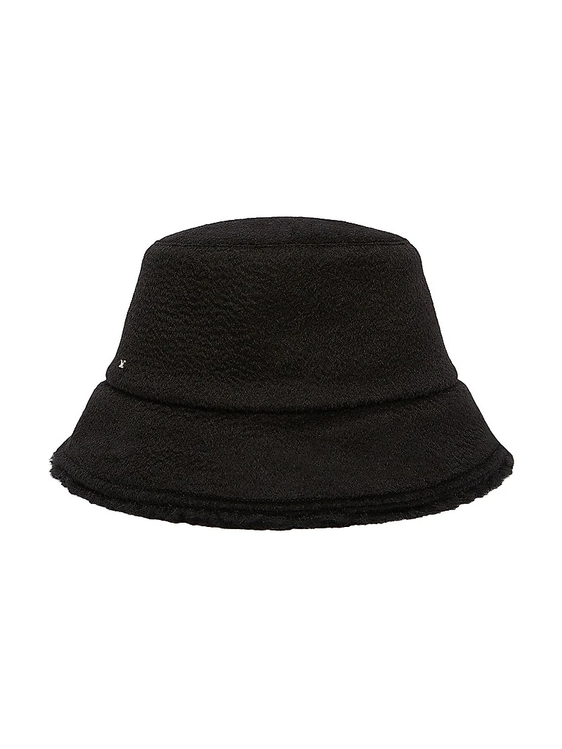 Reversible Camel and Teddy Fabric Cloche Hat