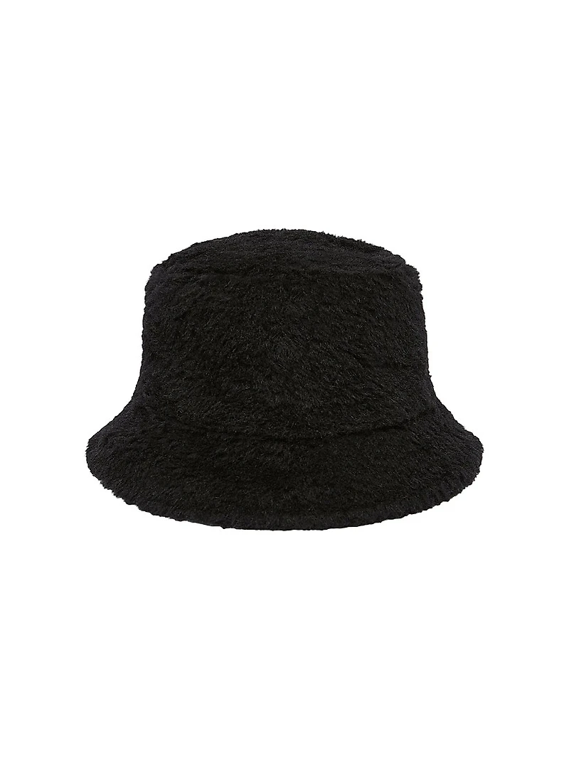 Reversible Camel and Teddy Fabric Cloche Hat