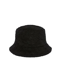 Reversible Camel and Teddy Fabric Cloche Hat