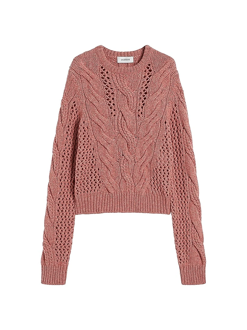 Cable Knit Crew Neck Sweater