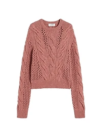 Cable Knit Crew Neck Sweater