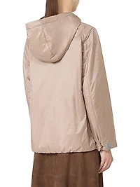 Padded Hooded Jacket in Water Repellent Canvas