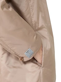 Padded Hooded Jacket in Water Repellent Canvas