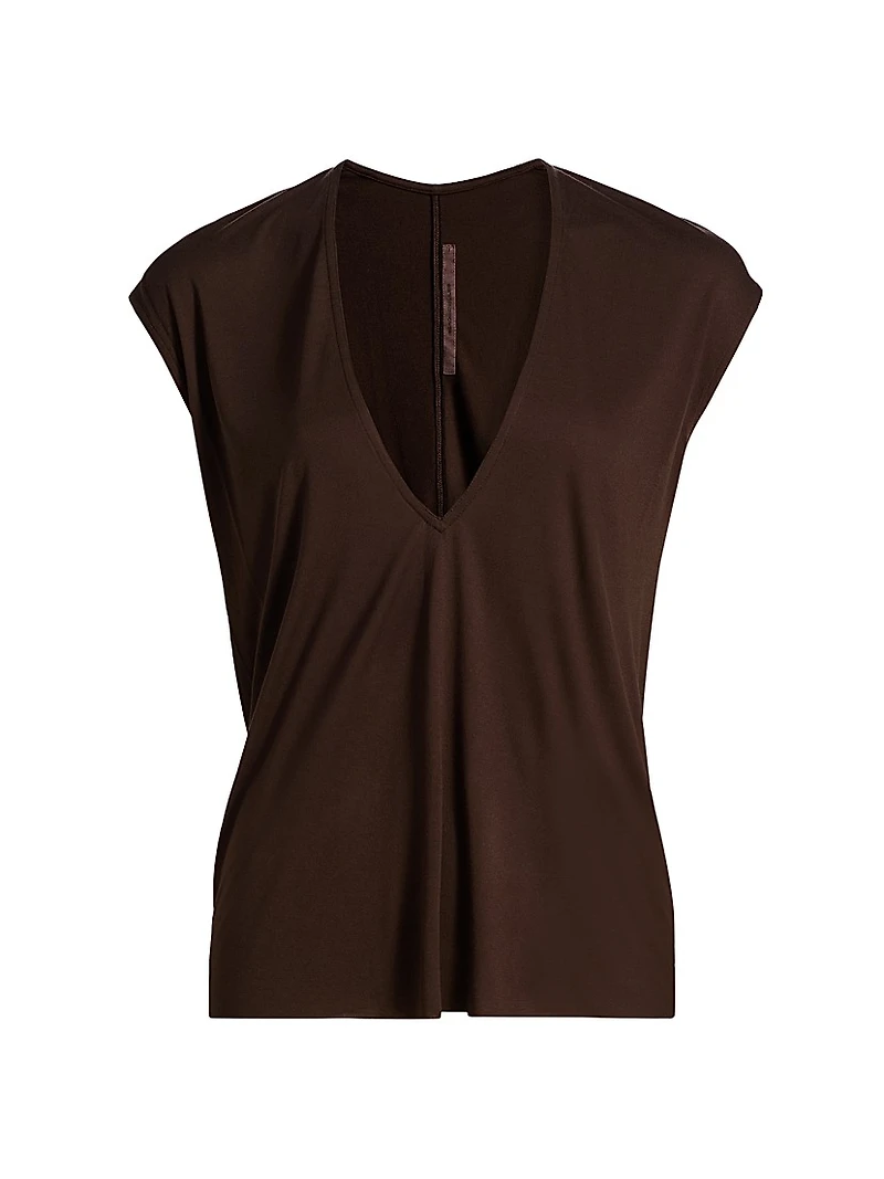 Dylan Jersey Knit Cap-Sleeve Top