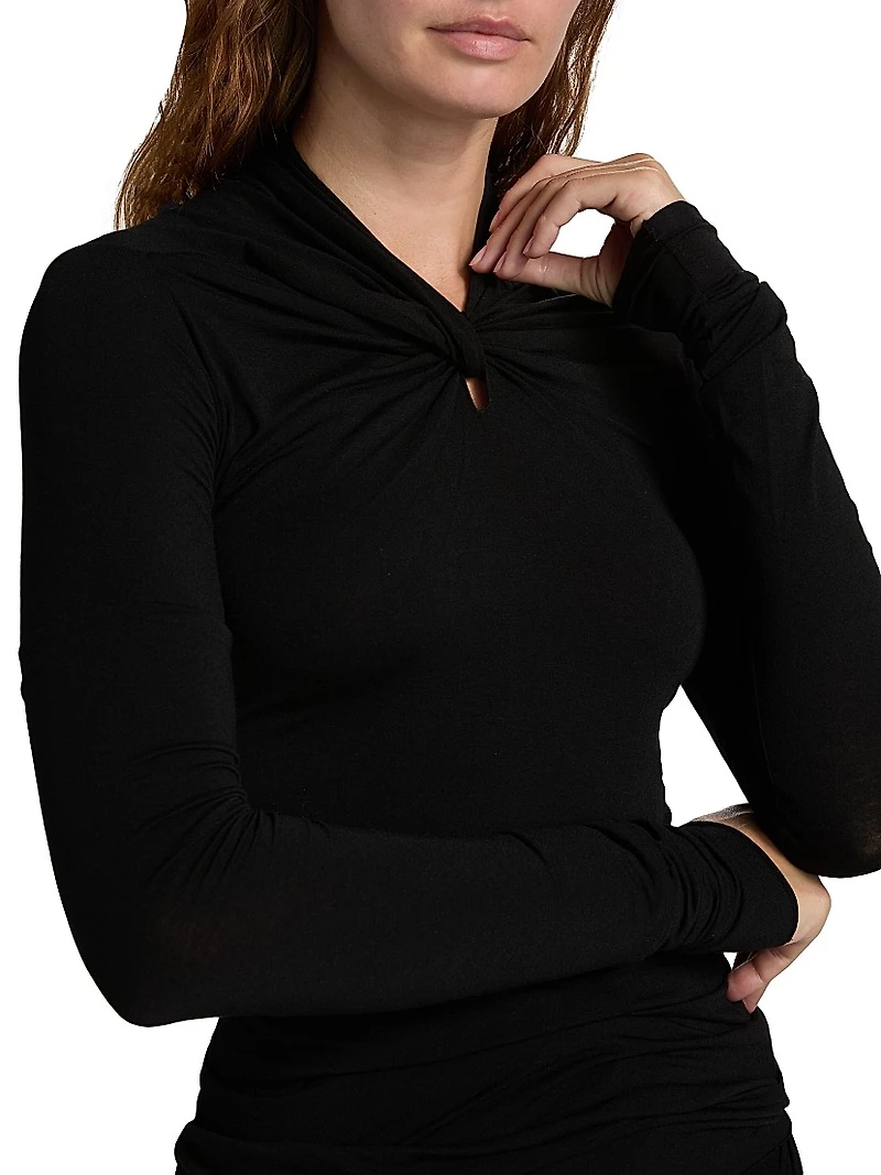 Kairo Stretch Knit Long-Sleeve Top