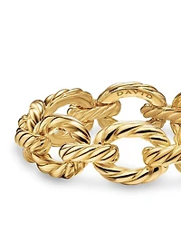 Sculpted Cable Oval Link Bracelet 18K Yellow Gold