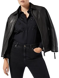 Embroidered Poplin Shirt