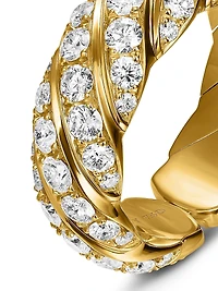 Sculpted Cable Flex Band Ring 18K Yellow Gold