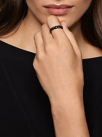 Sculpted Cable Flex Band Ring 18K White Gold